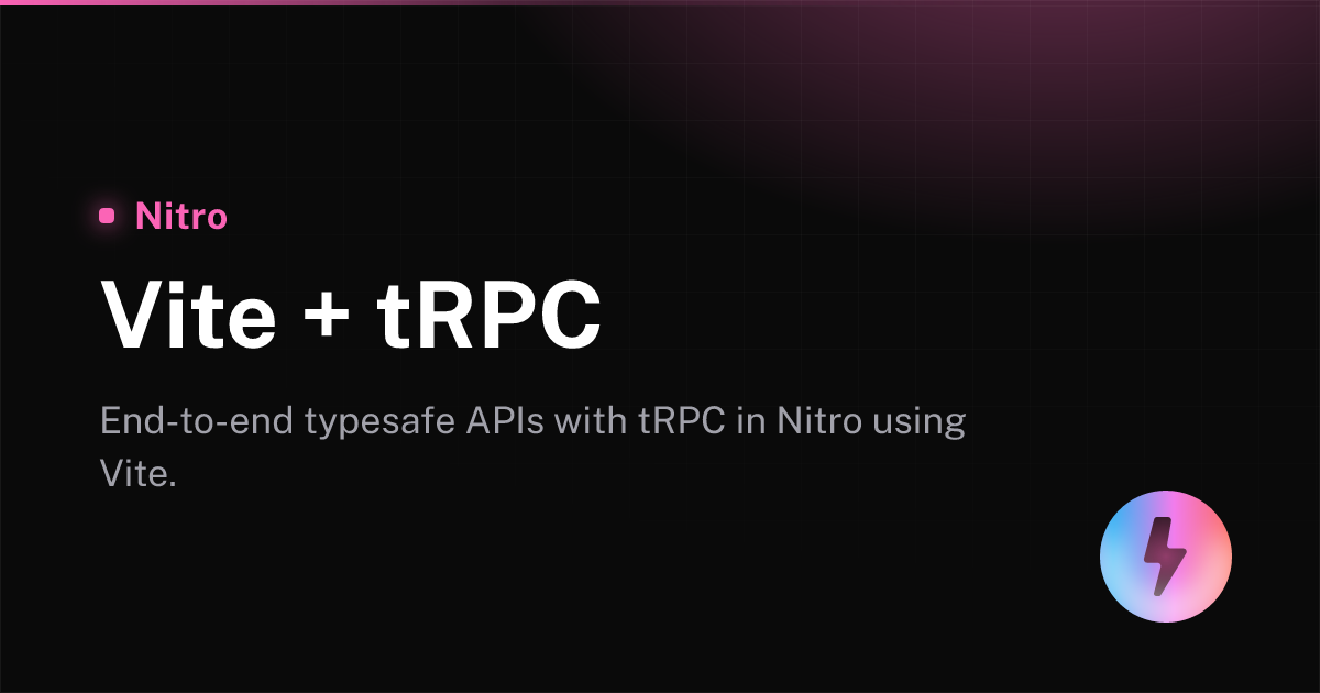 Vite + tRPC - Nitro