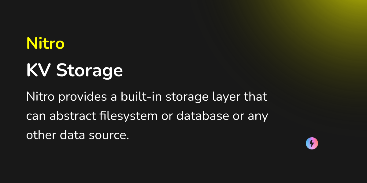 KV Storage - Nitro